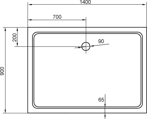 Поддон для душа Cezares Tray SMC TRAY-M-AH-140/90-35-W Sancos — официальный сайт