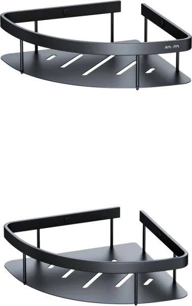 Полка AM.PM Sense L A7454222 угловая, черная, 2 шт.