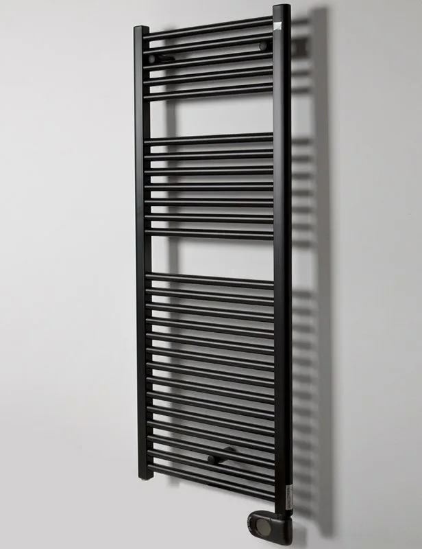 Полотенцесушитель электрический Zehnder Aura PBEBZ-120-050/MQ RAL 9005 matt 120x50 черный Sancos — официальный сайт
