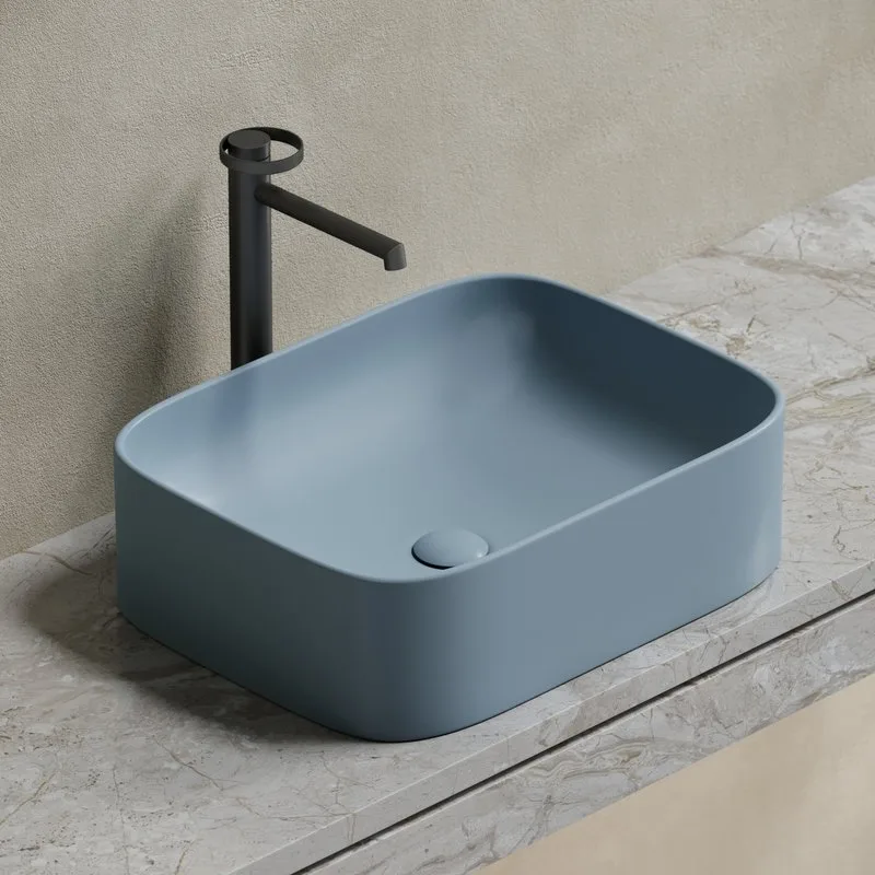 Накладная раковина Ceramicanova Element CN6052MHL серо-голубая матовая Sancos — официальный сайт