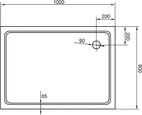 Поддон для душа Cezares Tray SMC TRAY-M-AH-100/90-35-W Sancos — официальный сайт