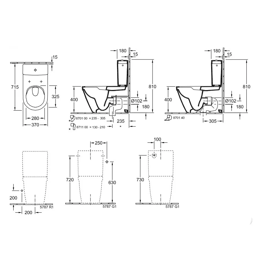 Чаша для унитаза-компакта Villeroy & Boch Architectura 5691R001 Sancos — официальный сайт