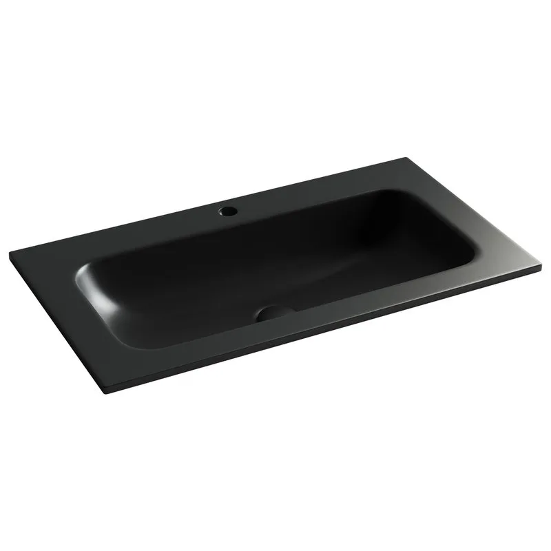 Мебельная раковина Ceramicanova Grace прямоугольная черная матовая 81 см CN7012MB Sancos — официальный сайт