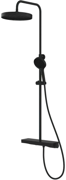 Душевая стойка Vincea Inspire VSFS-3I12TMB, с термостатом, черный