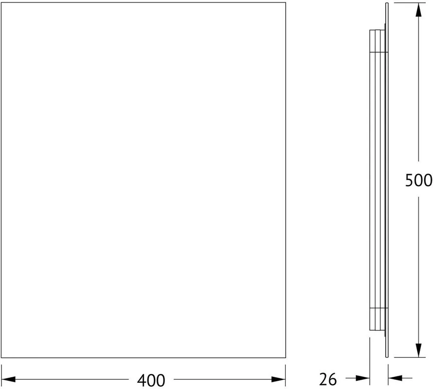 Зеркало Defesto Glow DF 2501 40х50 с LED-подсветкой, 4 500 K, без выключателя