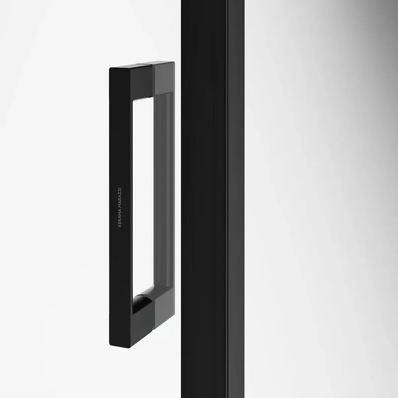 Душевая дверь в нишу KERAMA MARAZZI Lindo LN.100.SD.BLK.M профиль черный матовый, стекло прозрачное Sancos — официальный сайт
