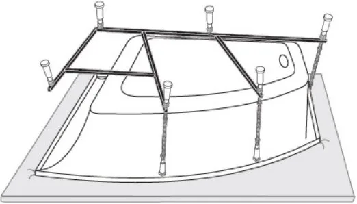Каркас для ванны Vagnerplast 160x105 Sancos — официальный сайт