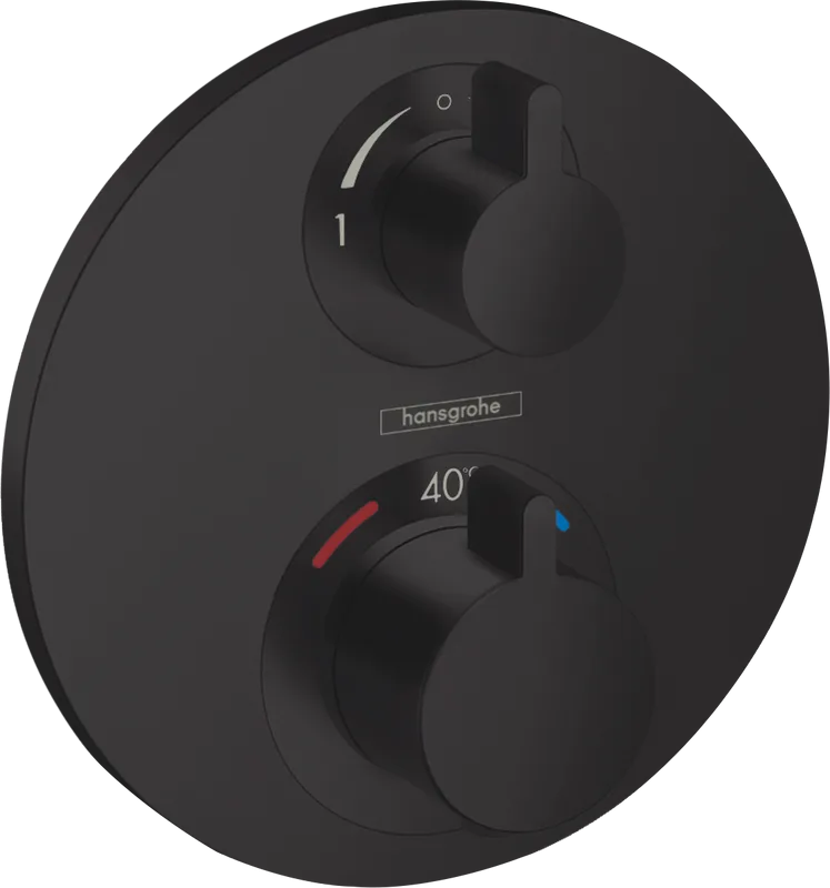 Термостатический смеситель встраиваемый Hansgrohe Ecostat S 15758670, для душа, матовый черный Sancos — официальный сайт