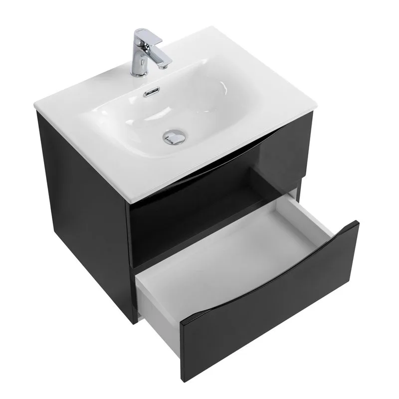 Тумба под раковину без столешницы BelBagno Marino-cer-n 60 подвесная, nero lucido Sancos — официальный сайт