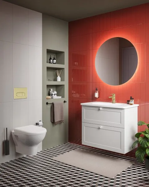 Кнопка смыва VitrA Root Round 740-2224, золото глянец Sancos — официальный сайт