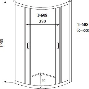 Душевой уголок Timo Altti -608 Сlean Glass 80х80 см Sancos — официальный сайт