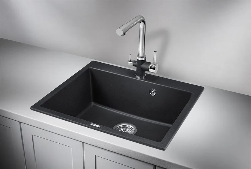 Мойка кухонная Granula 6001, черный Sancos — официальный сайт