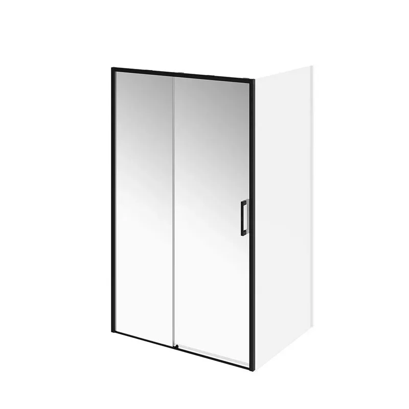Душевая дверь в нишу KERAMA MARAZZI Lindo LN.120.SD.BLK.M профиль черный матовый, стекло прозрачное Sancos — официальный сайт