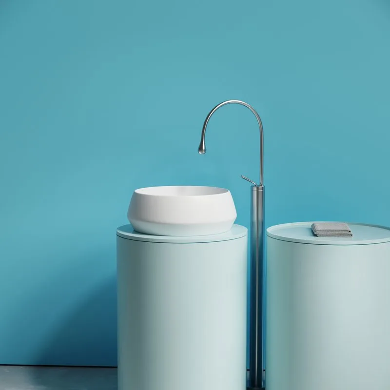 Раковина накладная Ceramicanova Maya круглая 40 см цвет белый матовый CN12004MW Sancos — официальный сайт