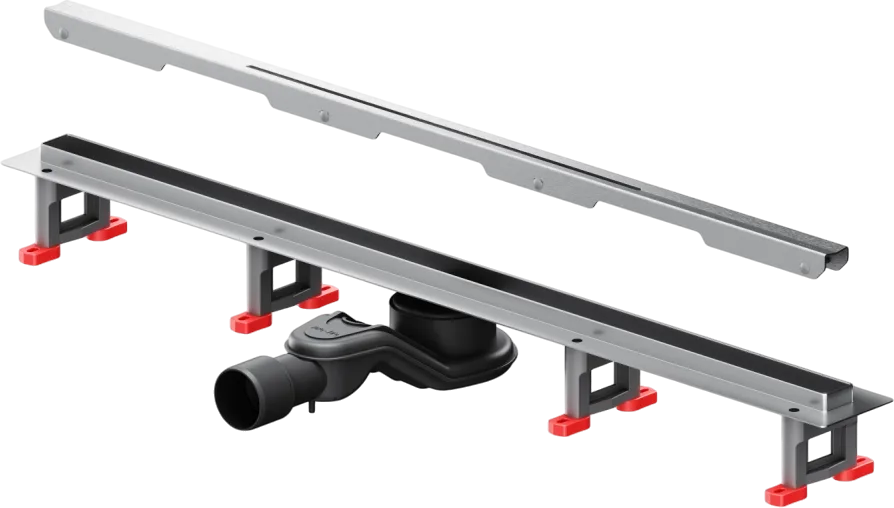 Душевой трап (лоток) AM.PM MasterFlow Slim line 80 см, сталь матовая Sancos — официальный сайт