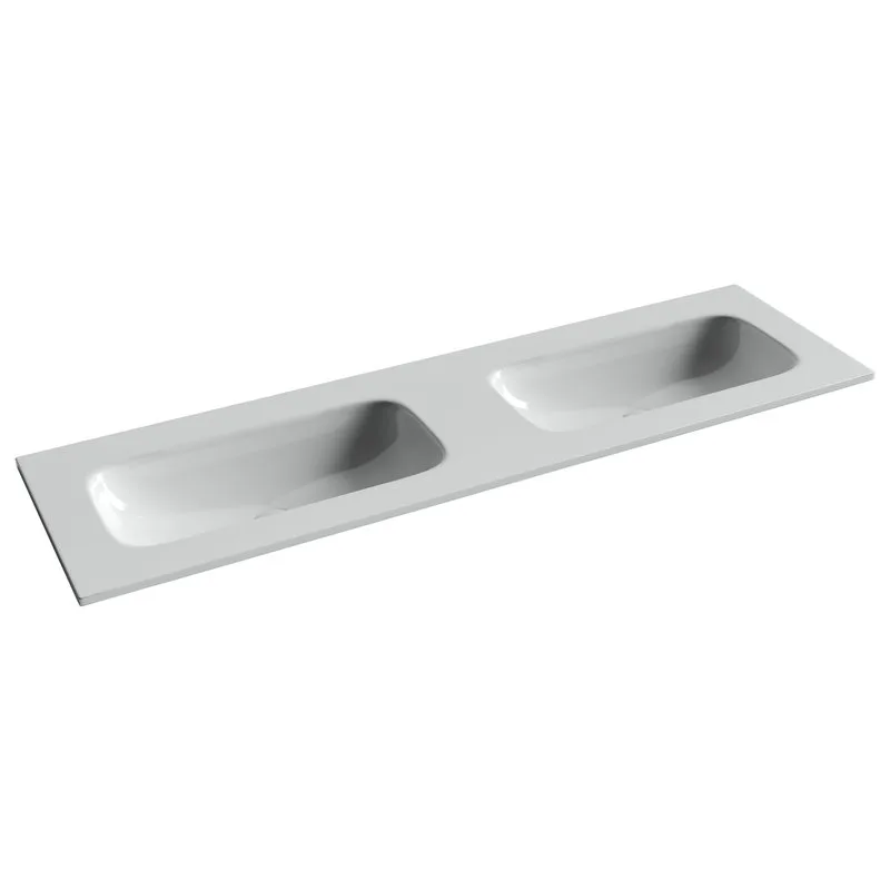 Мебельная раковина Ceramicanova Grace прямоугольная 161см с двумя чашами без отверстий под смеситель Sancos — официальный сайт