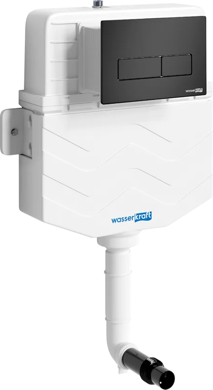 Смывной бачок скрытого монтажа Wasserkraft Aller 10TLT.031.ME.MB03, с кнопкой смыва черной матовой Sancos — официальный сайт