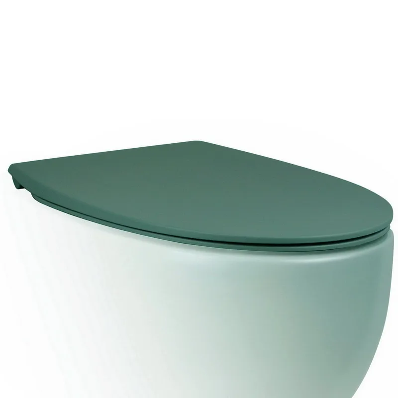 Крышка-сиденье AeT Dot 2.0 C555R143 c микролифтом, зеленый мох матовый Sancos — официальный сайт