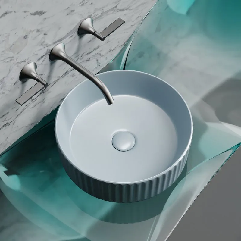 Накладная раковина Ceramicanova Element CN6057MHL серо-голубая матовая Sancos — официальный сайт