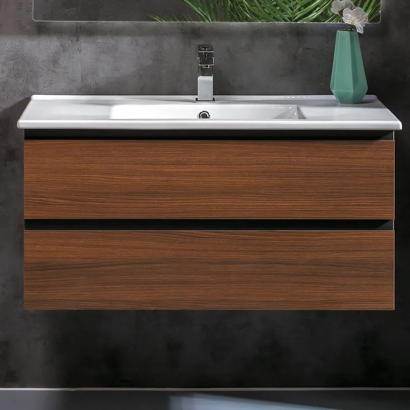 Тумба под раковину без столешницы Armadi Art Capolda 100 dark wood Sancos — официальный сайт
