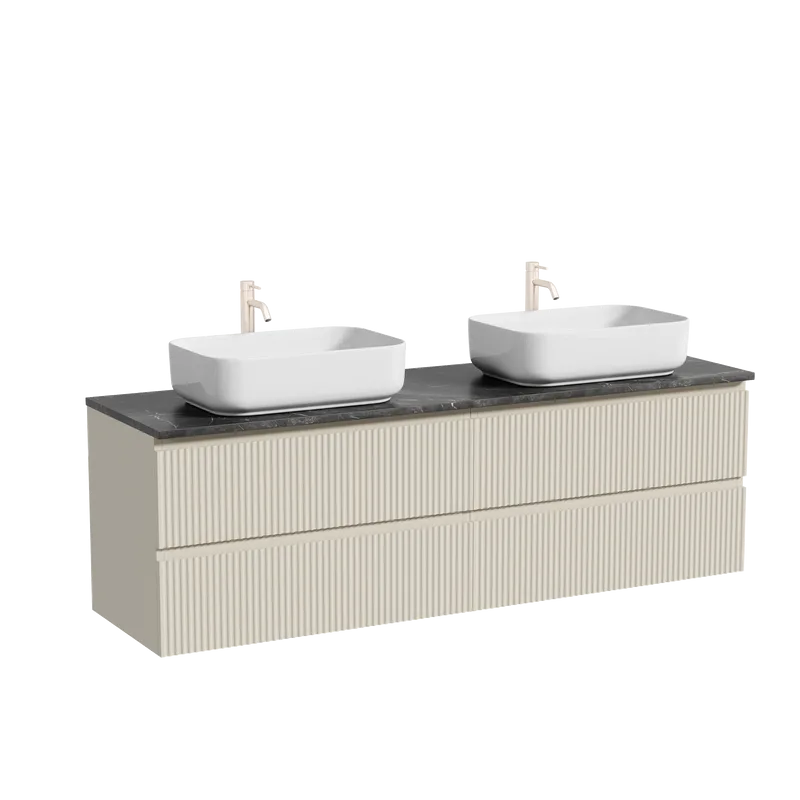 Тумба с раковиной Sancos Snob R 160 beige soft, столешница черный мрамор TT160A1X, раковина CN5043 Sancos — официальный сайт