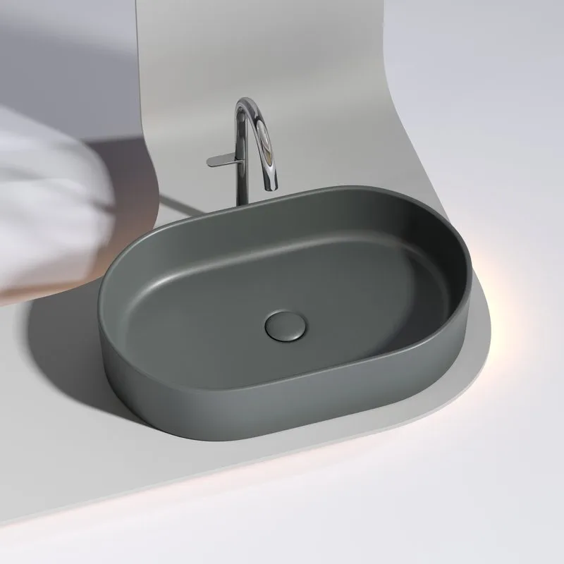 Накладная раковина Ceramicanova Element CN6048MDH темный антрацит матовая Sancos — официальный сайт