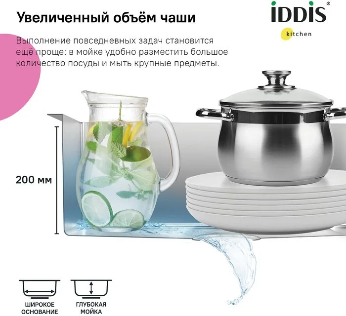 Мойка кухонная IDDIS Edifice EDI75S2i77 Sancos — официальный сайт