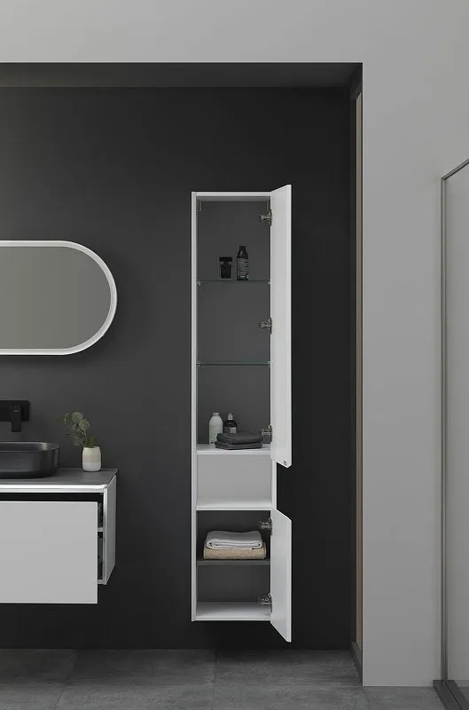 Шкаф-пенал для ванной Allen Brau Infinity 35 R подвесной, белый матовый Sancos — официальный сайт