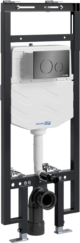Система инсталляции для унитазов Wasserkraft Dinkel 58TLT.010.ME.PB02, с кнопкой смыва черной Sancos — официальный сайт