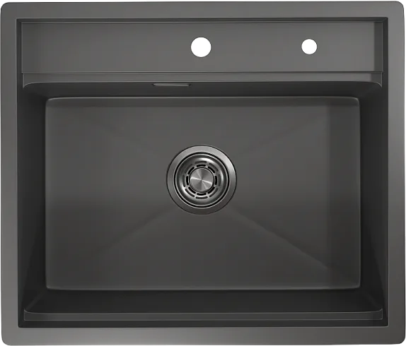 Мойка кухонная Granula Kitchen Space 6051, графит матовый Sancos — официальный сайт