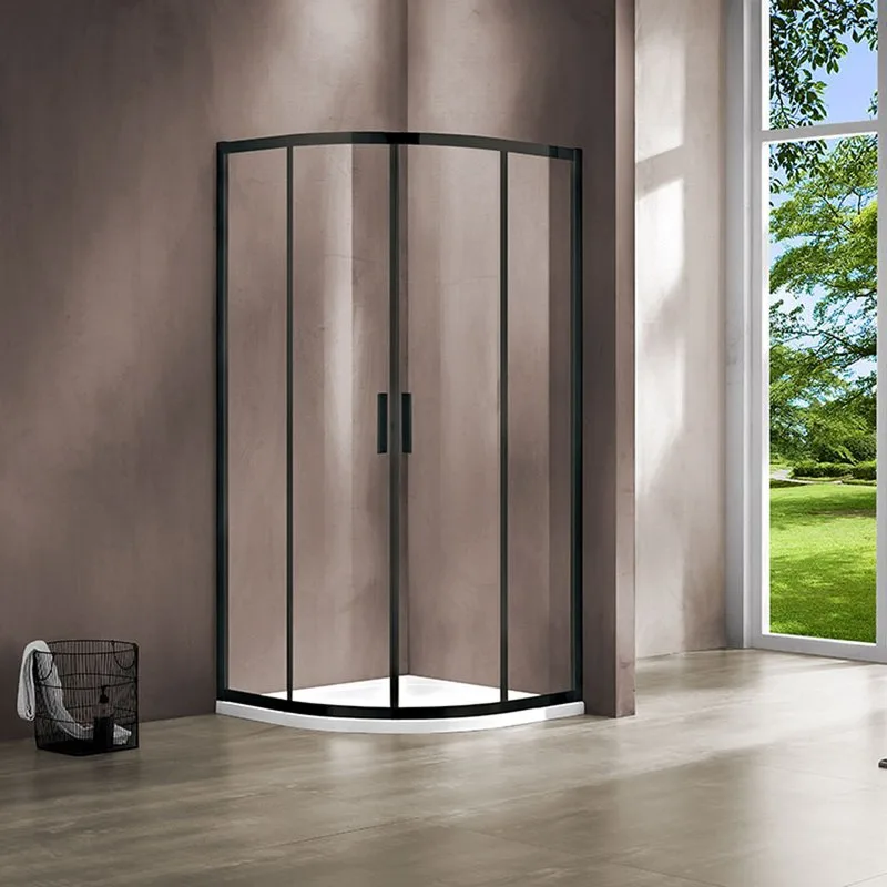 Душевой уголок Vincea Garda VSQ-1G900CLB 90x90, профиль чёрный, стекло прозрачное Sancos — официальный сайт