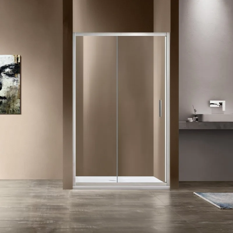 Душевая дверь в нишу Vincea Garda VDS-1G120CLBN 120 см, профиль брашированный никель, стекло прозрач Sancos — официальный сайт