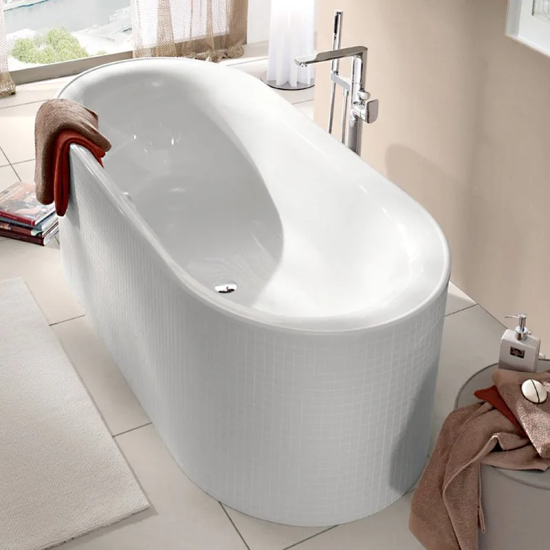 Акриловая ванна Villeroy & Boch Cetus UBQ175CEU7V-01 175x75 см, встраиваемая, цвет альпийский белый, Sancos — официальный сайт