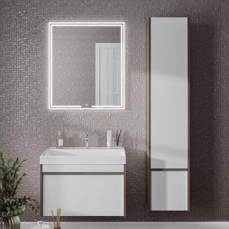 Шкаф-пенал для ванной KERAMA MARAZZI Modula 35 R с дверцей и ящиком, арабика Sancos — официальный сайт