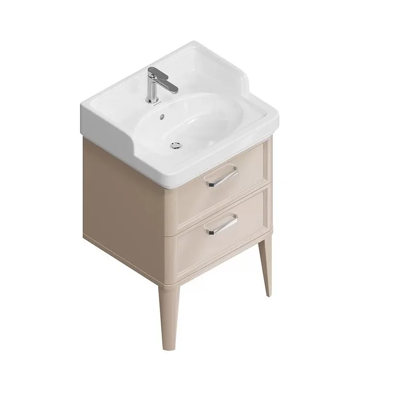 Тумба под раковину без столешницы KERAMA MARAZZI Pompei 60 напольная, с 2 ящиками, камео бежевый гля Sancos — официальный сайт