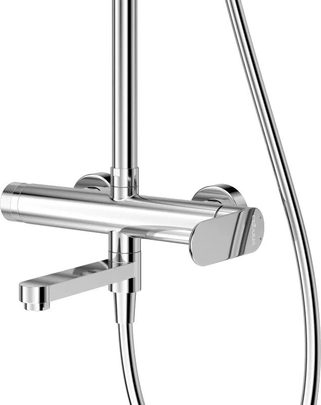 Душевая стойка Cezares Stylus STYLUS-CVD-01, со смесителем и изливом, хром Sancos — официальный сайт