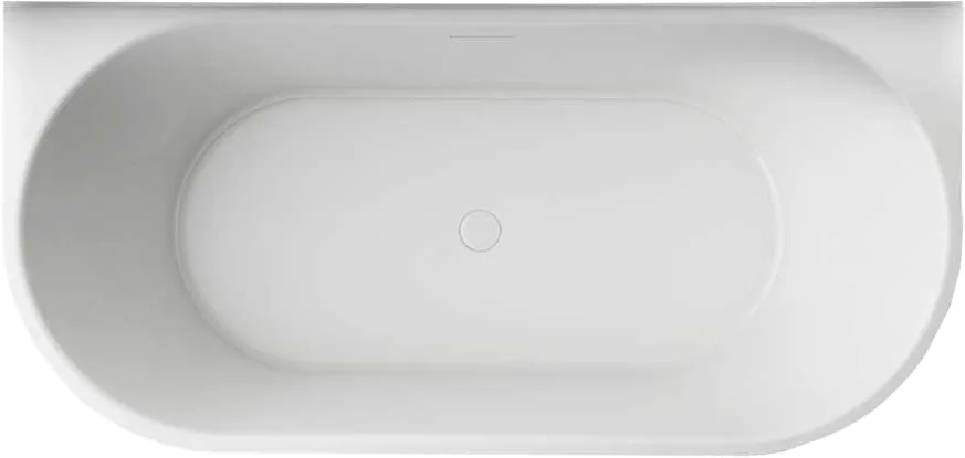 Акриловая ванна Vincea VBT-621 170x80 см, пристенная, белая, овальная, со сливом-переливом, с донным Sancos — официальный сайт
