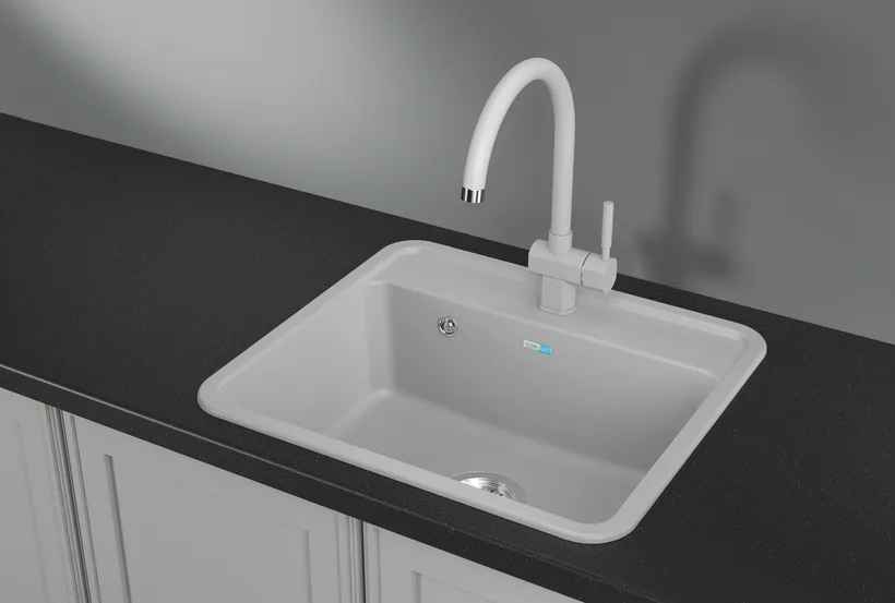 Мойка кухонная Granula Standart 5601, белый Sancos — официальный сайт