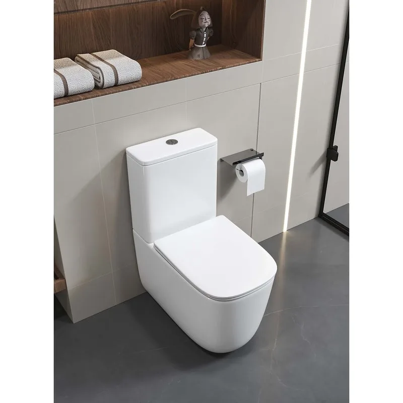 Унитаз-компакт напольный AQUATEK Optima Plus Square AQ4451-00 безободковый, с микролифтом Sancos — официальный сайт