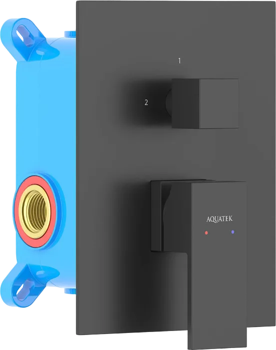 Встраиваемый смеситель AQUATEK Либра AQ1646MB С ВНУТРЕННЕЙ ЧАСТЬЮ, матовый черный Sancos — официальный сайт