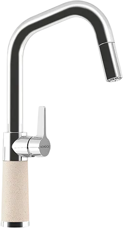 Смеситель для кухни Schock Cristalite SC-530-D выдвижной излив, эверест Sancos — официальный сайт