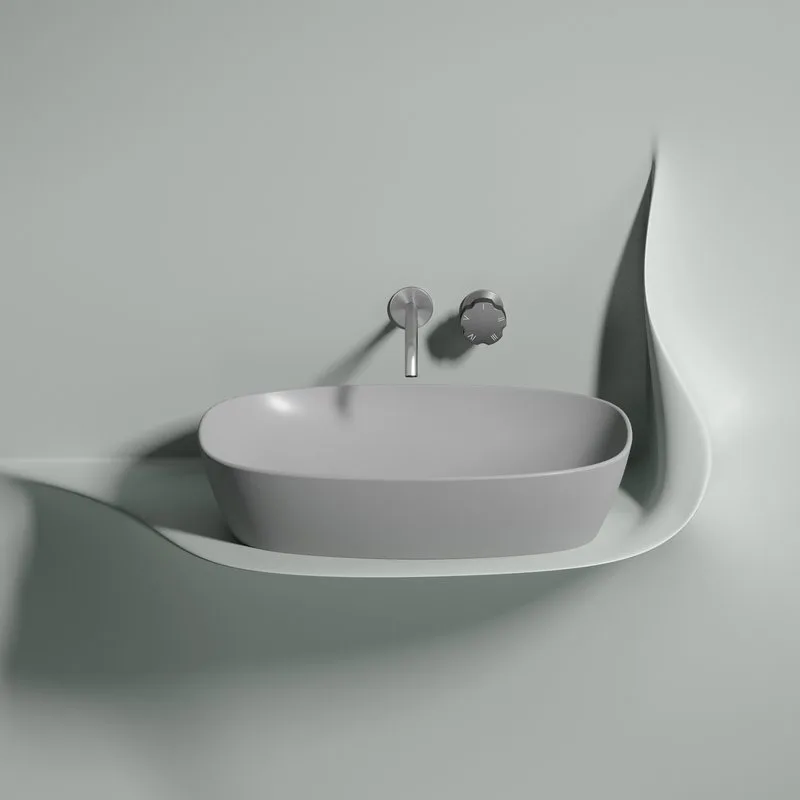 Накладная раковина Ceramicanova Element CN6049MSG серая матовая Sancos — официальный сайт