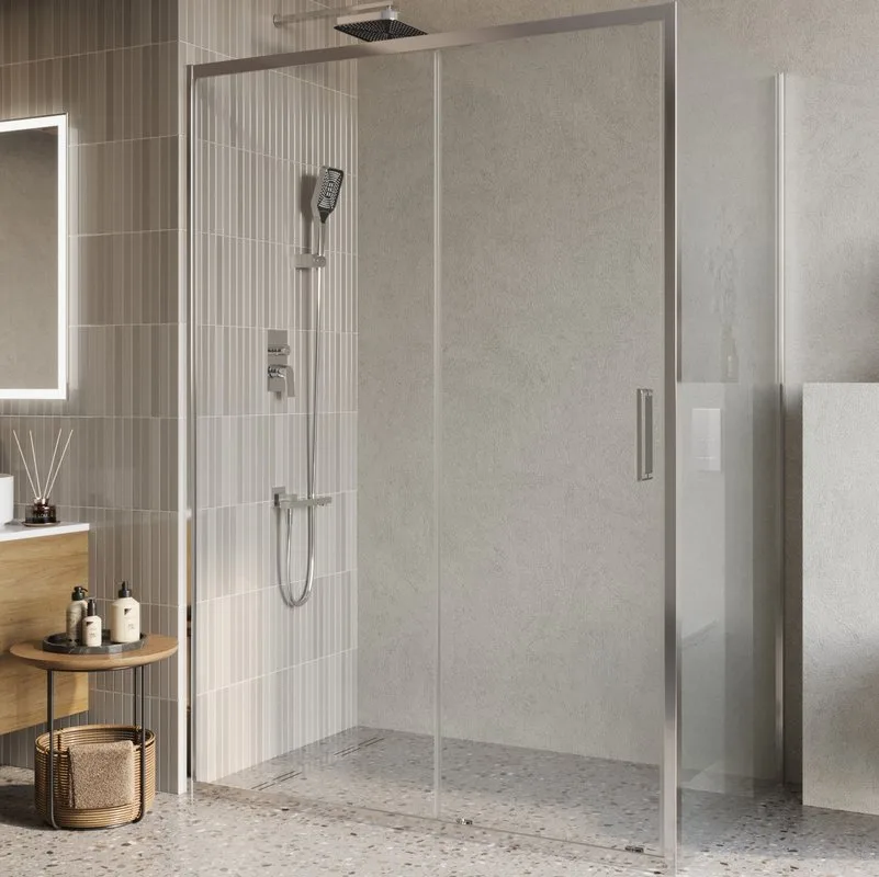 Душевой уголок BelBagno Luce AH-1-140/90-C-Cr профиль хром, стекло прозрачное Sancos — официальный сайт