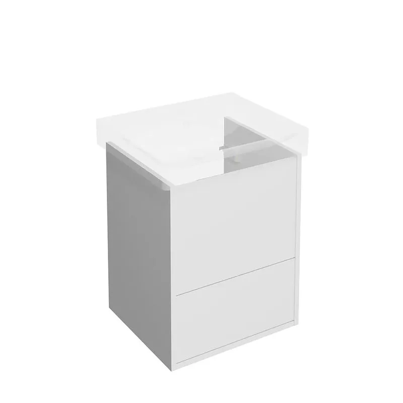 Тумба под раковину без столешницы KERAMA MARAZZI Pro 50 подвесная, 2 ящика, матовая белая Sancos — официальный сайт