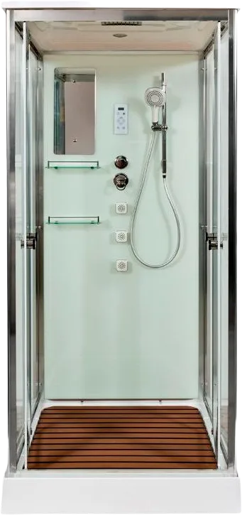 Душевая кабина DTO V1015 100х100, профиль хром, стекло прозрачное Sancos — официальный сайт