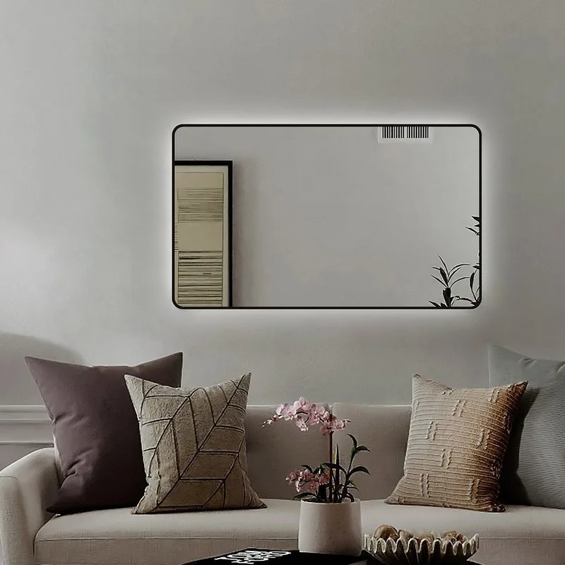 Зеркало Art&Max Siena S 120х80 черное, с LED-подсветкой, 6000К Sancos — официальный сайт