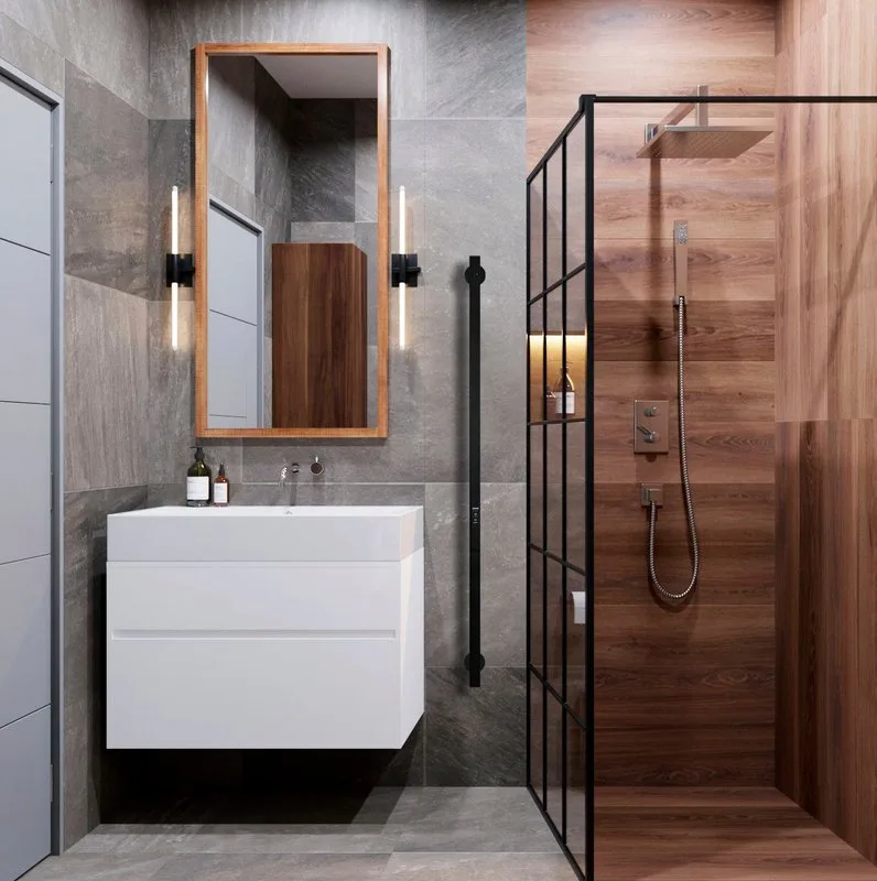 Полотенцесушитель электрический Indigo Style Pro LSPRE120-3BRRt черный муар Sancos — официальный сайт
