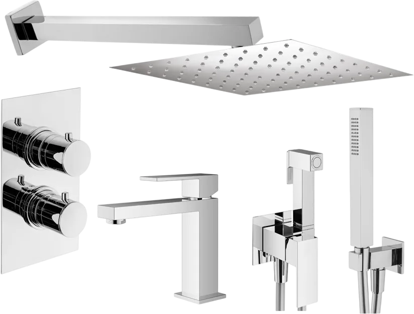 Комплект для ванной Plumberia Selection Tag KITZTGT18QCR53 С ВНУТРЕННЕЙ ЧАСТЬЮ, хром Sancos — официальный сайт
