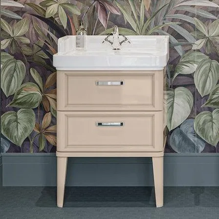 Тумба под раковину без столешницы KERAMA MARAZZI Pompei 60 с 2 ящиками, камео бежевая глянцевая Sancos — официальный сайт