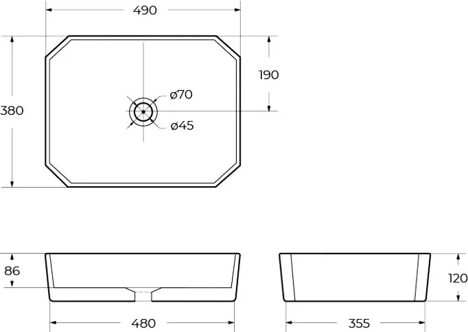Накладная раковина BelBagno BB1386 накладная Sancos — официальный сайт